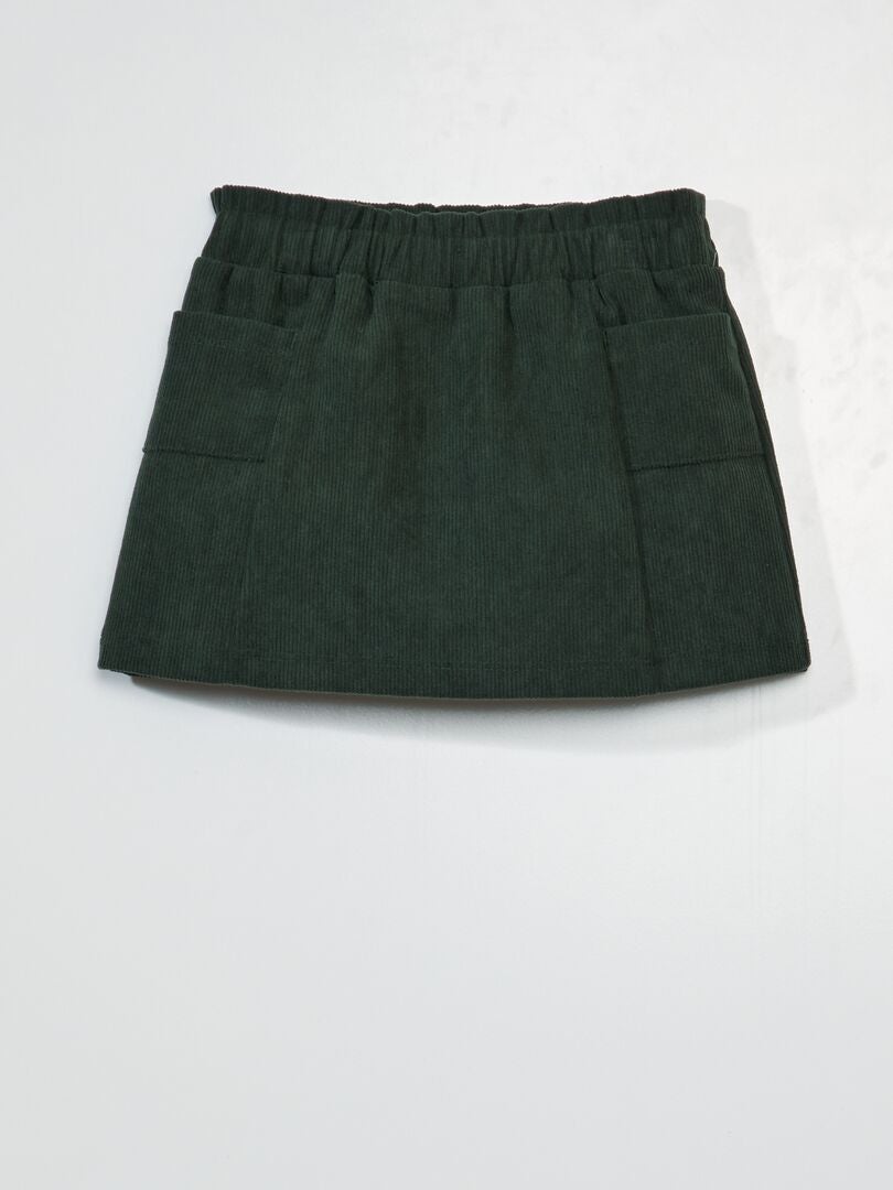 Corduroy rok - GROEN