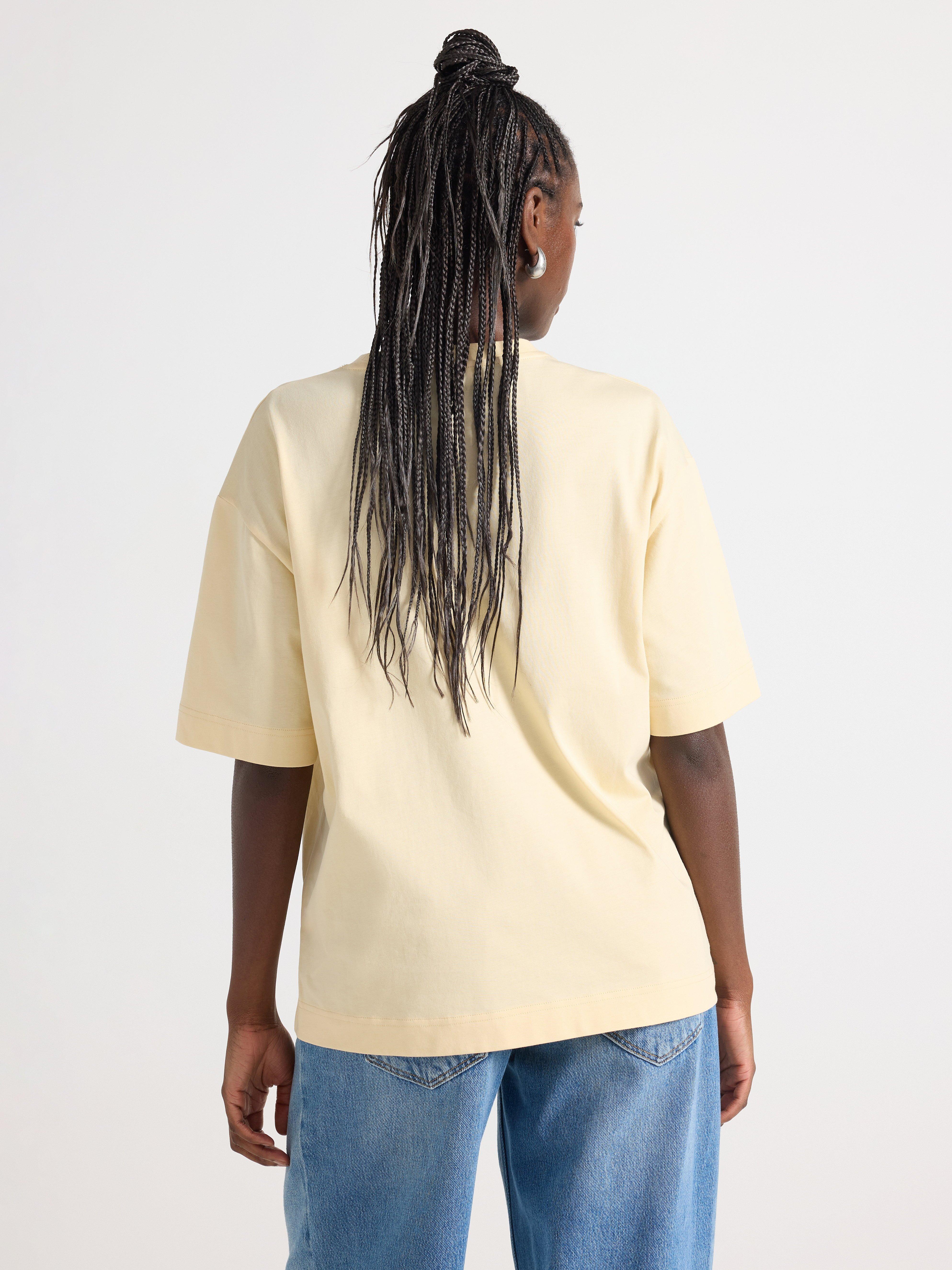 Camiseta extragrande color amarillo claro
