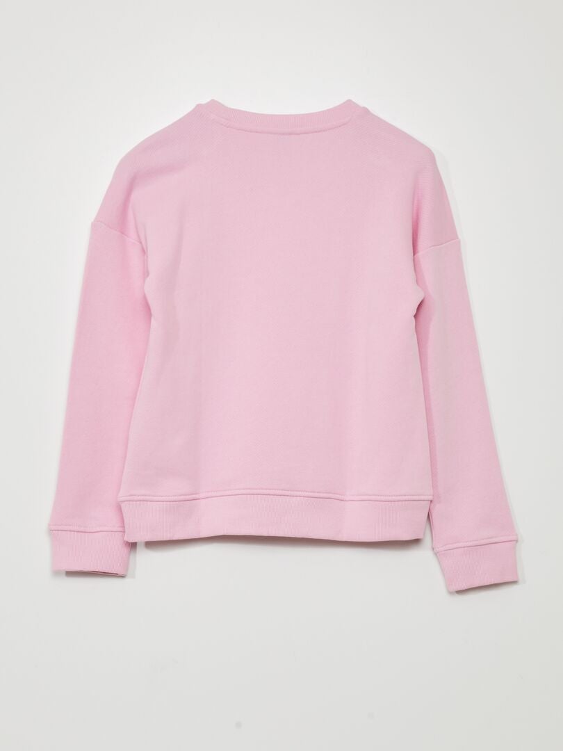 Ruimvallend sweatshirt met kangoeroezak - ROZE