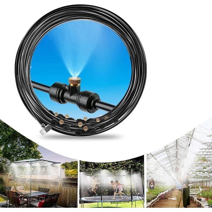 Outdoor misting system - 12M - Rapid misting system - 16 nozzles - Misting hose kit OUTDOOR MISTING SYSTEM Label