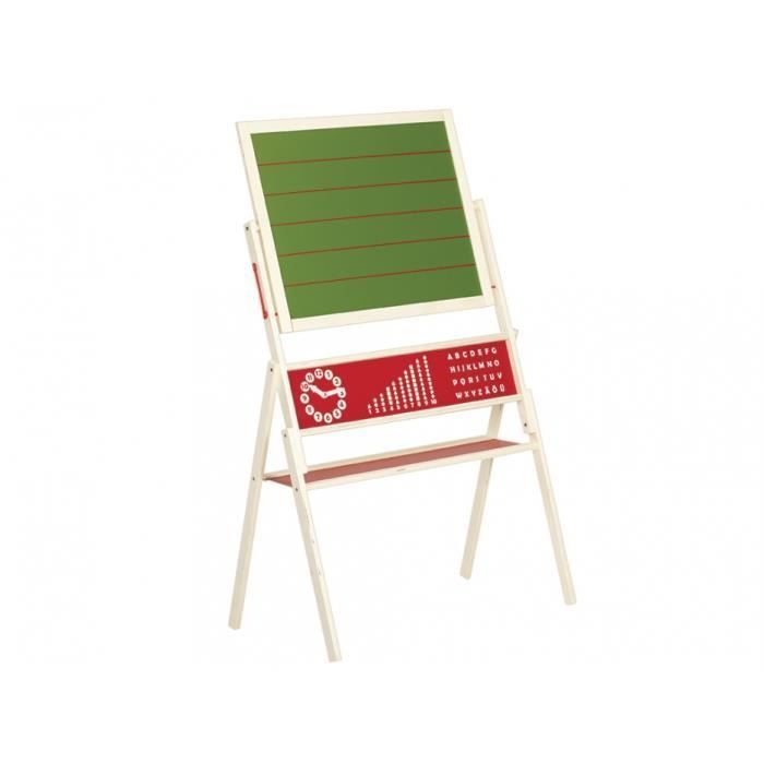 Lavagna magnetica e gessettabile bifacciale per bambini - ROBA - GASTON - H.112 cm - Rossa