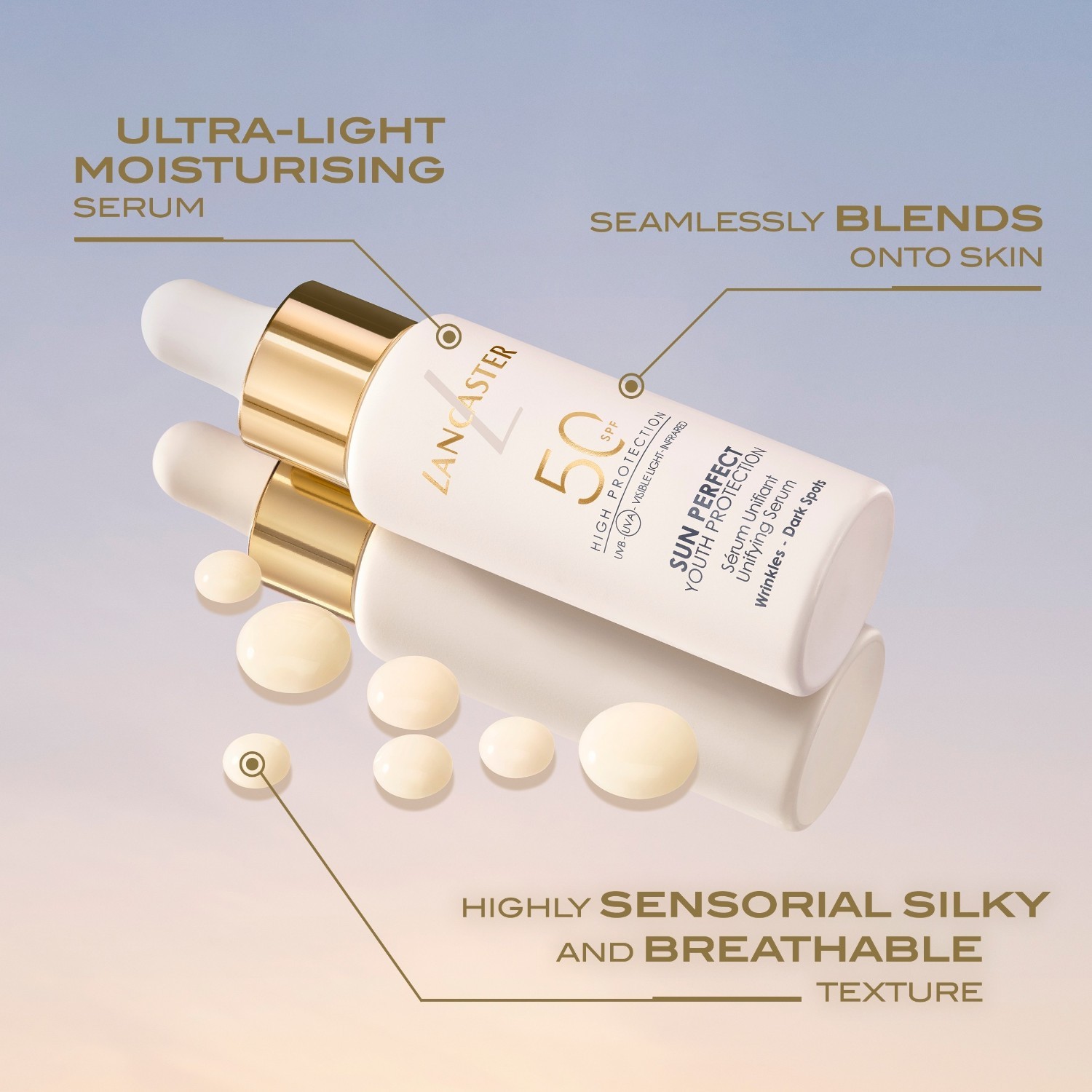 „Lancaster“ apsaugos nuo saulės priemonė „Sun Perfect Unifying“ SPF50 – 30 ml