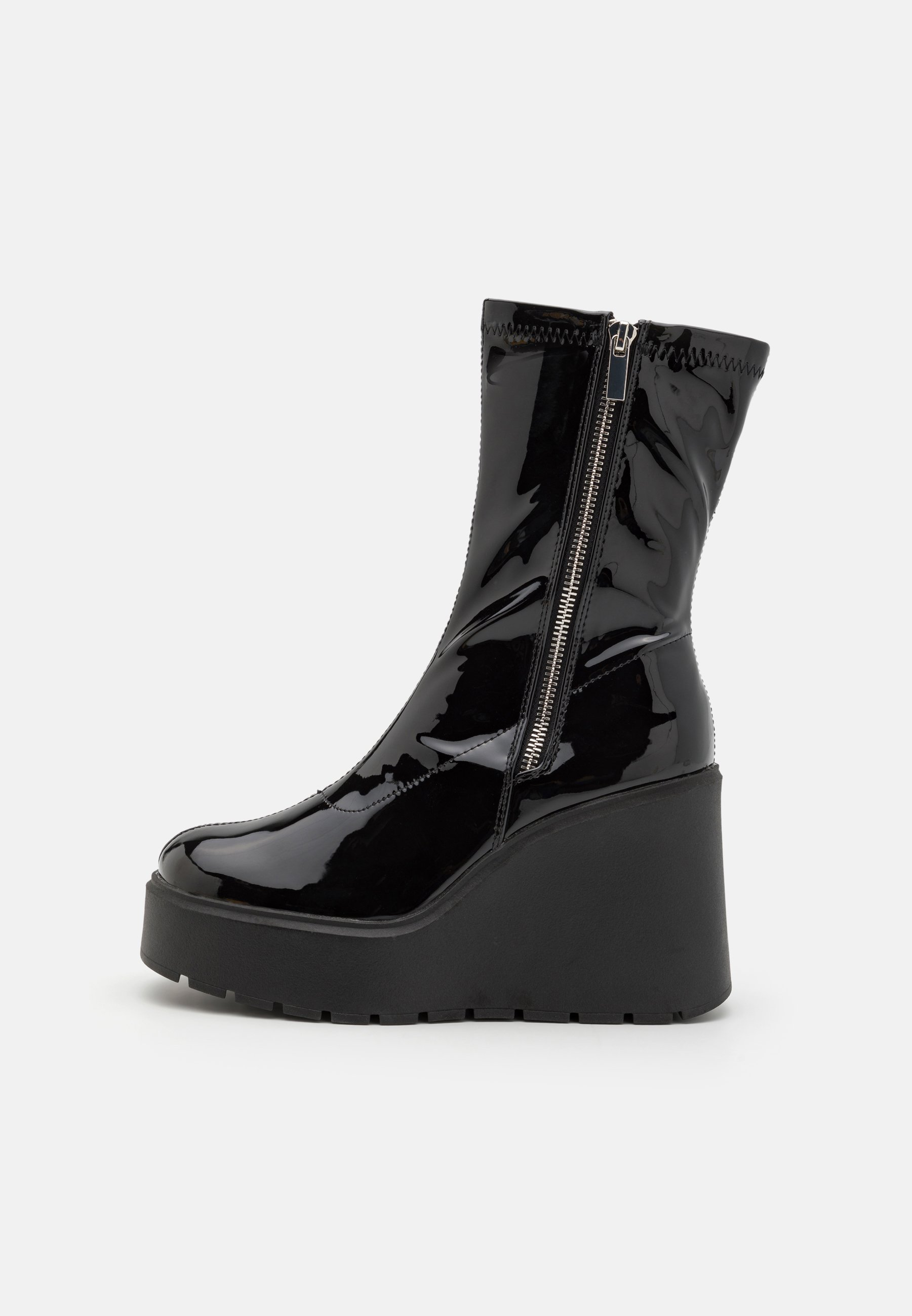 Even&Odd Plateau-Ankle-Boots – schwarz