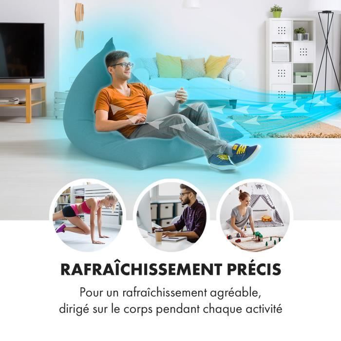 Enfriador de aire Klarstein Windspiel 100W - Ventilador humidificador - 8L - Flujo de aire de 650 m³/h - Temporizador - Blanco