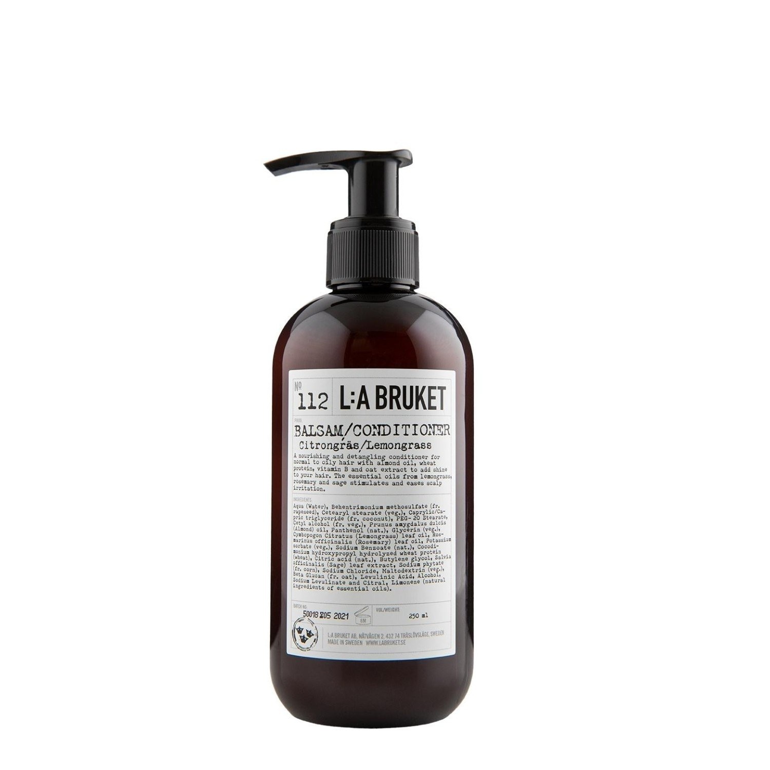 L:A BRUKET šampūns Nr. 112 un kondicionieris ar citronzāli – 240 ml