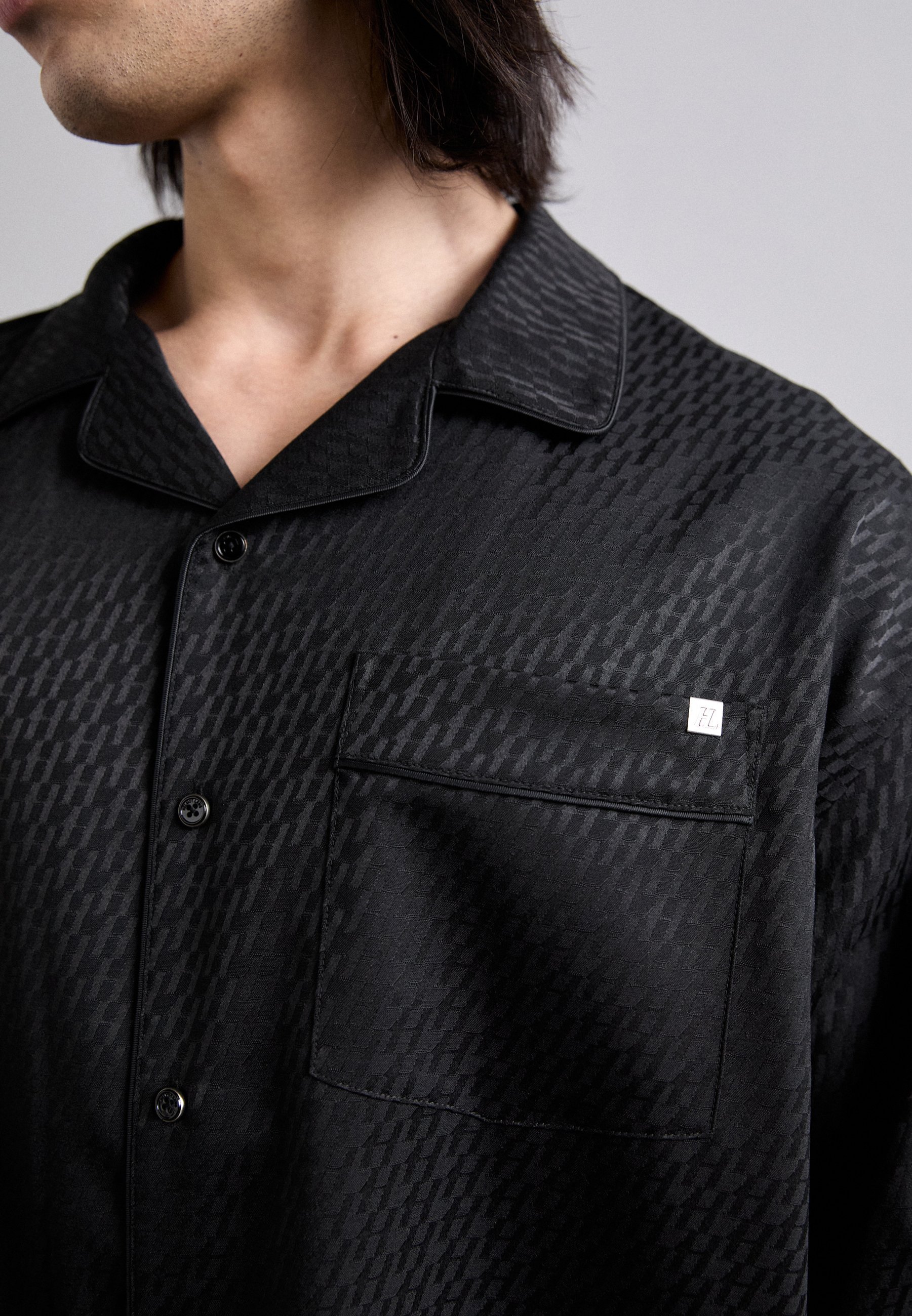 Camisa Helmut Lang TONAL - preta