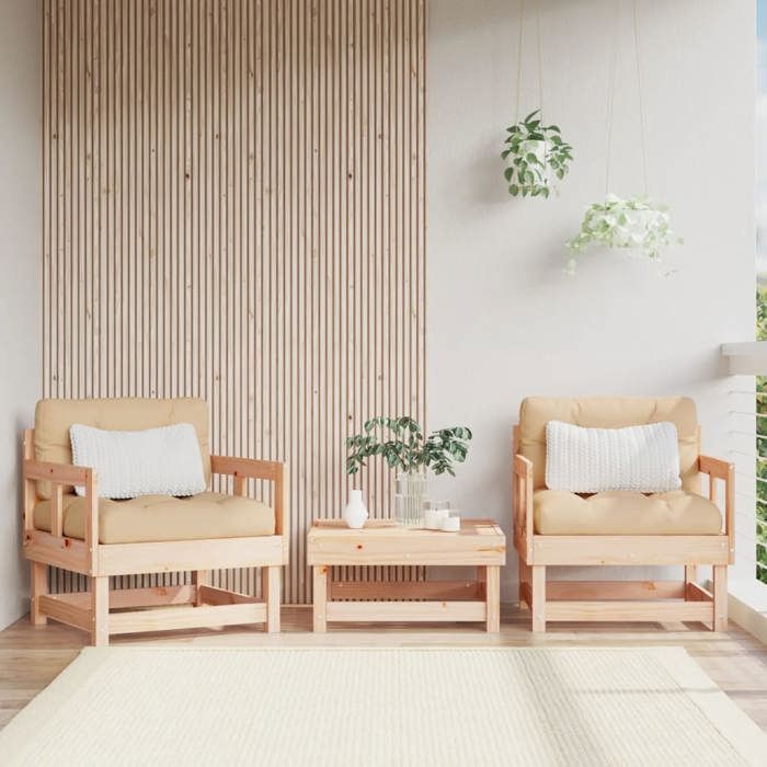 Sillas de jardín vidaXL, 2 unidades, asientos con reposabrazos, sillones con respaldo, muebles de exterior para patio, madera 825387
