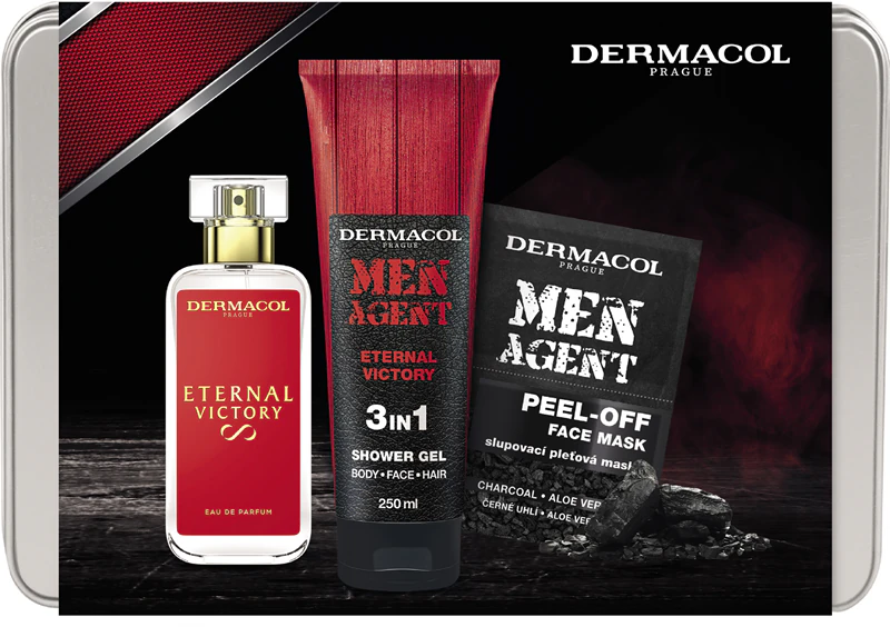 Darčeková sada Dermacol Men Agent Eternal Victory pre mužov na telo a tvár