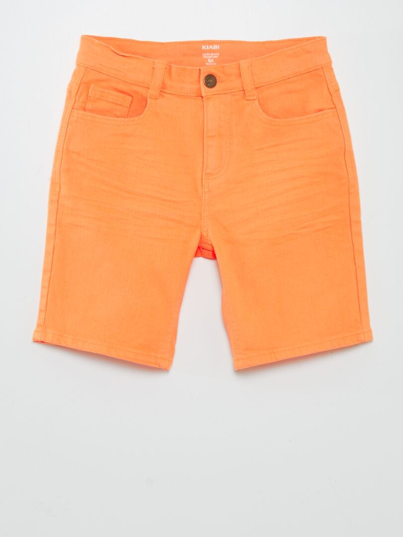 Bermudas de mezclilla - NARANJA