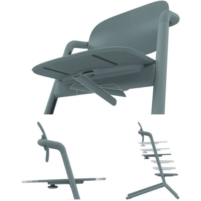 CYBEX - Trona convertible - Pack 3 en 1 - LEMO 2 - Azul - Altura y profundidad ajustables - Incluye juego para bebé