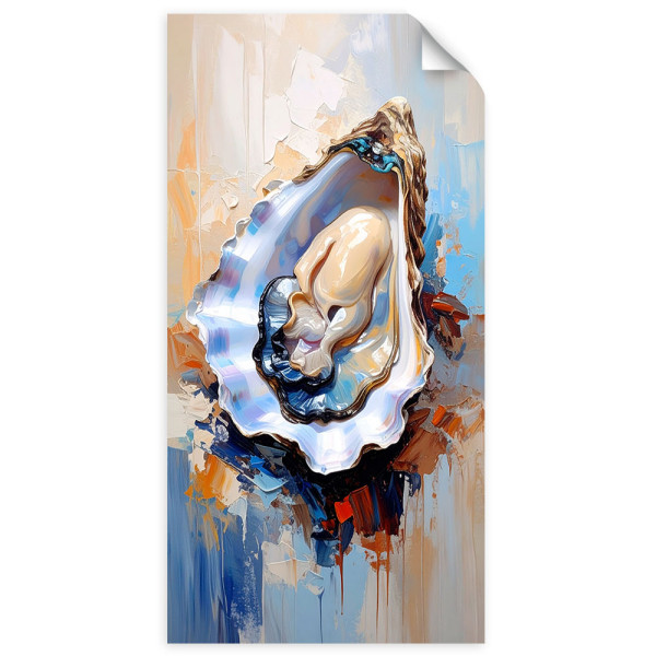 Naklejka na ścianę do salonu Feeby Ostrygi Małże Owoce morza Sushi 40x80