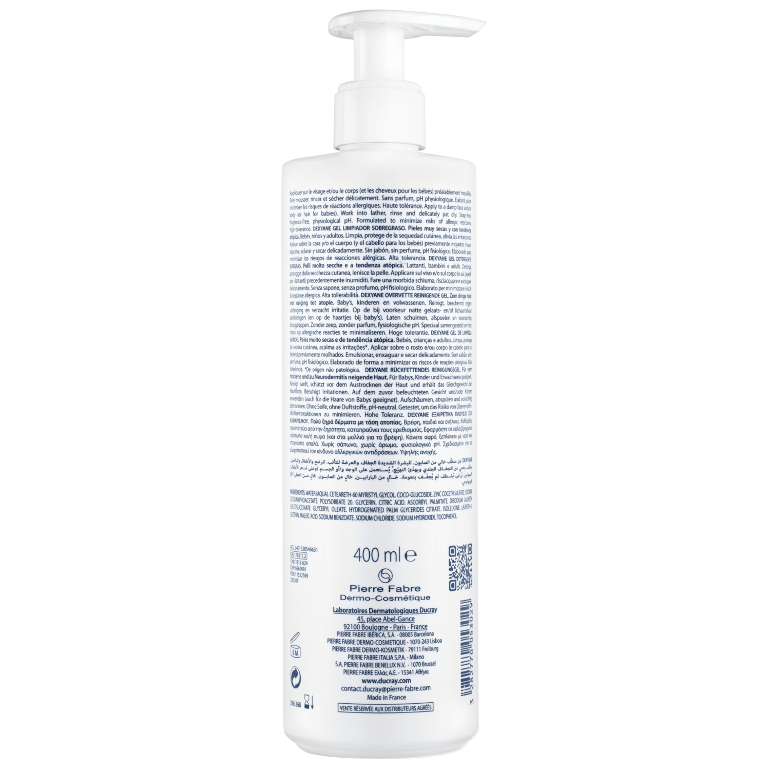 Ducray DEXYANE Ultra bogati gel za čišćenje - 200 ml