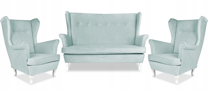 Zestaw wypoczynkowy mebli uszak ARI sofa fotele Family Meble
