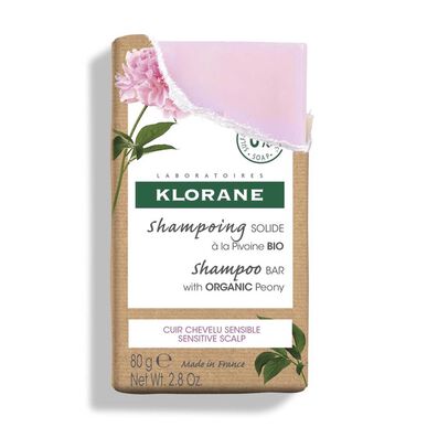 Klorane Peony -shampoopala, herkälle päänahalle, kiinteä shampoo, Peony BIO Soothing 80g 80g