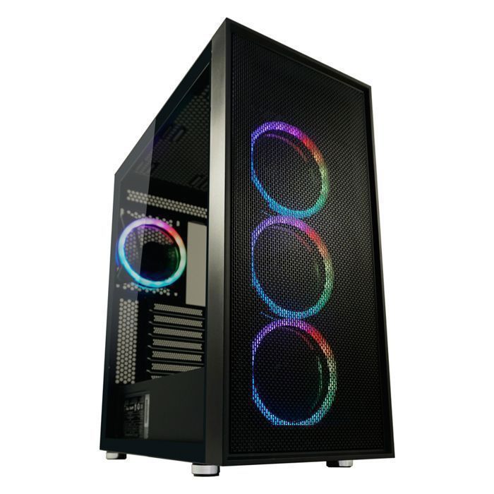 PC Case - LC-Power - Gaming 802B - Black - ATX - 120mm ARGB Fans