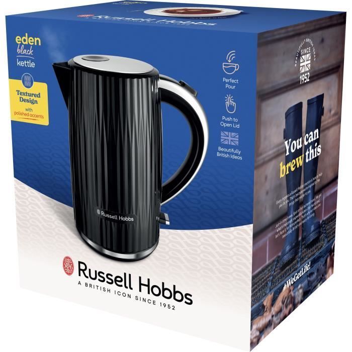 Bouilloire - RUSSELL HOBBS - EDEN - 2400 W - 1,7 L - Noir