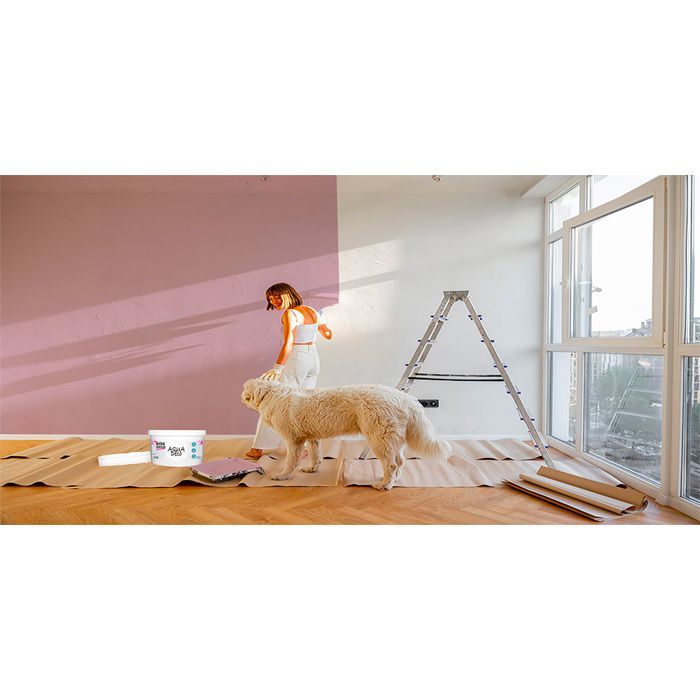 PEINTURE Teinte Rose Dragée naturelle écologique intérieur extérieur aspect velours Natura - 2.5L - 33m