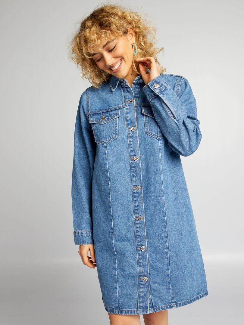 Vestido Jaqueta Jeans - AZUL
