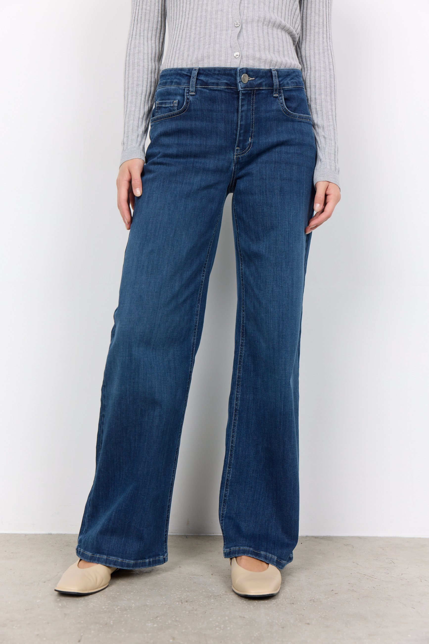 Soyaconcept flared jeans - donkerblauwe denim