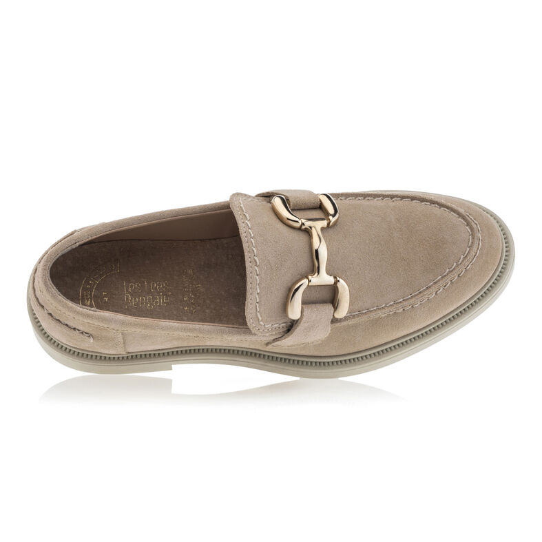 Mocassins / chaussures bateau Femme Beige