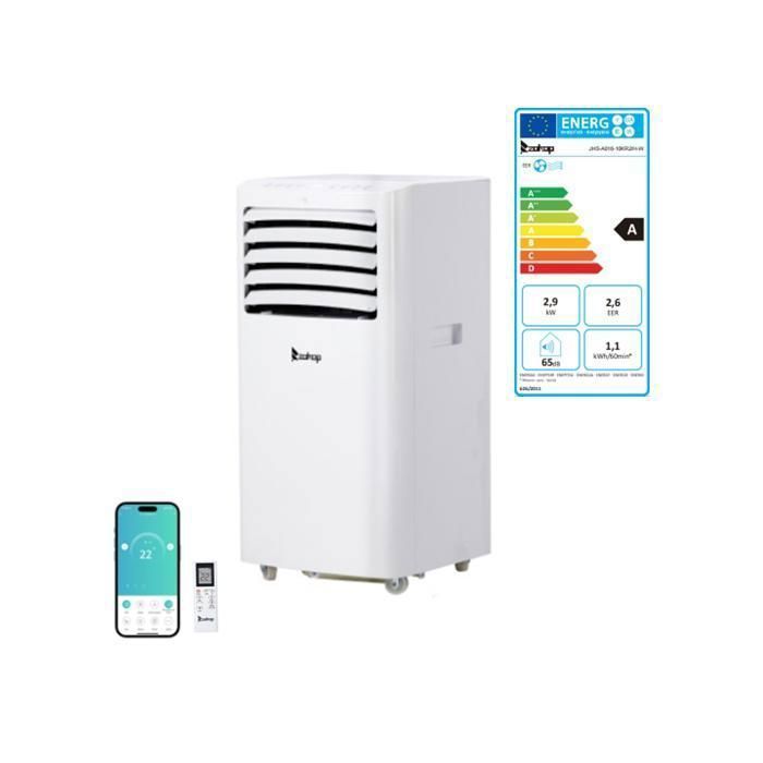 Aire acondicionado portátil de 12000 BTU - Temporizador de 24 horas - Refrigerante R290 - Clase energética A