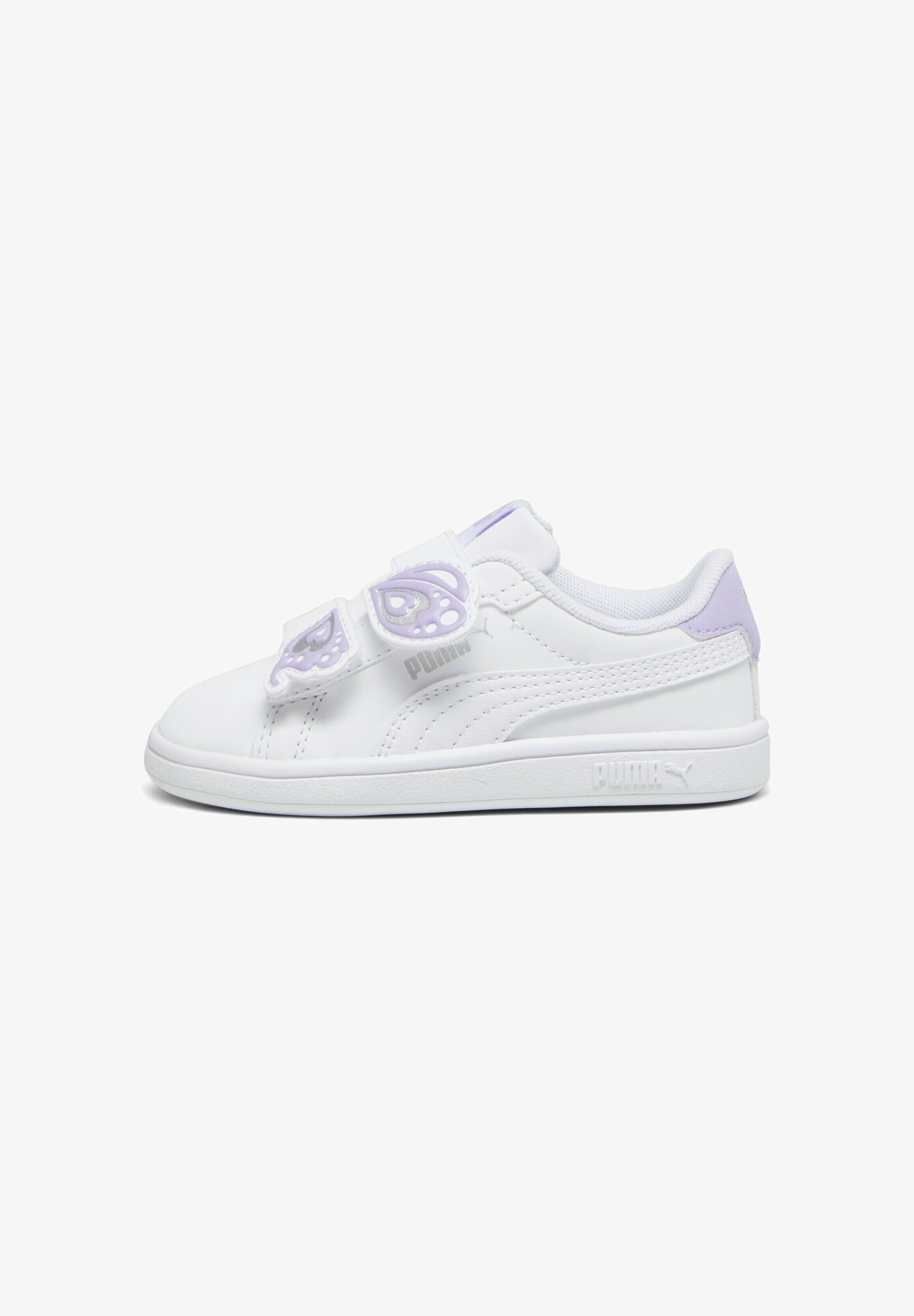 Puma SMASH 3.0 UNISEX - Sneakers - wit levendig violet zilver