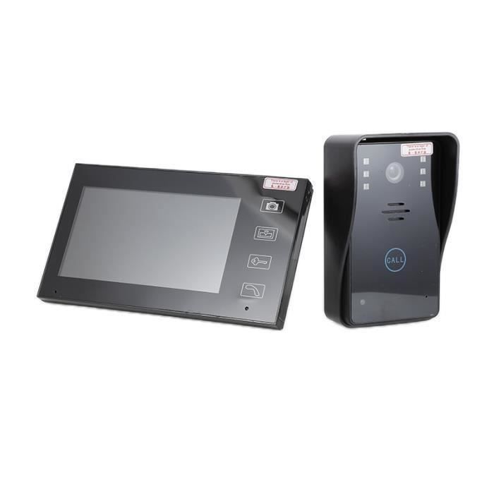 Visiophone sans fil - wowsuper - 7 pouces - Protection anti-pluie - 300 mètres de portée