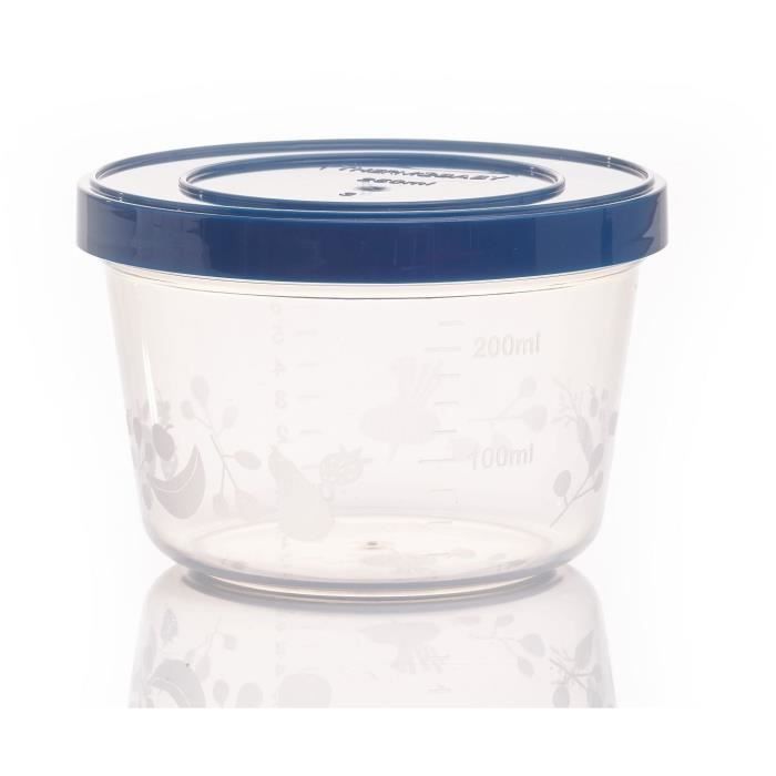 Set van 5 bewaarcontainers - THERMOBABY - 250 ml - Luchtdicht en BPA-vrij