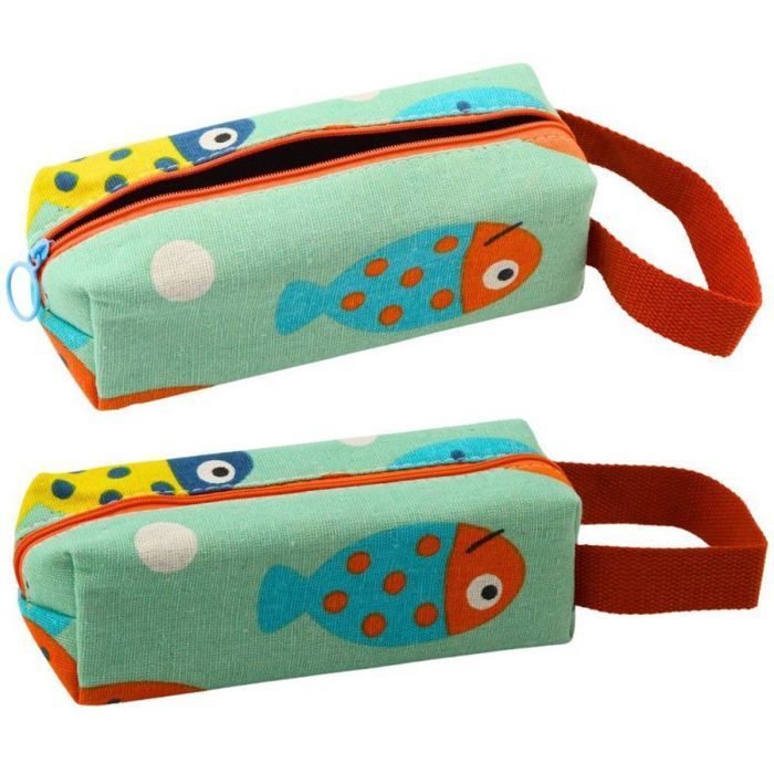 Trousse d'école - LEAN - Porte-poisson - Vert - Zippée - Mixte