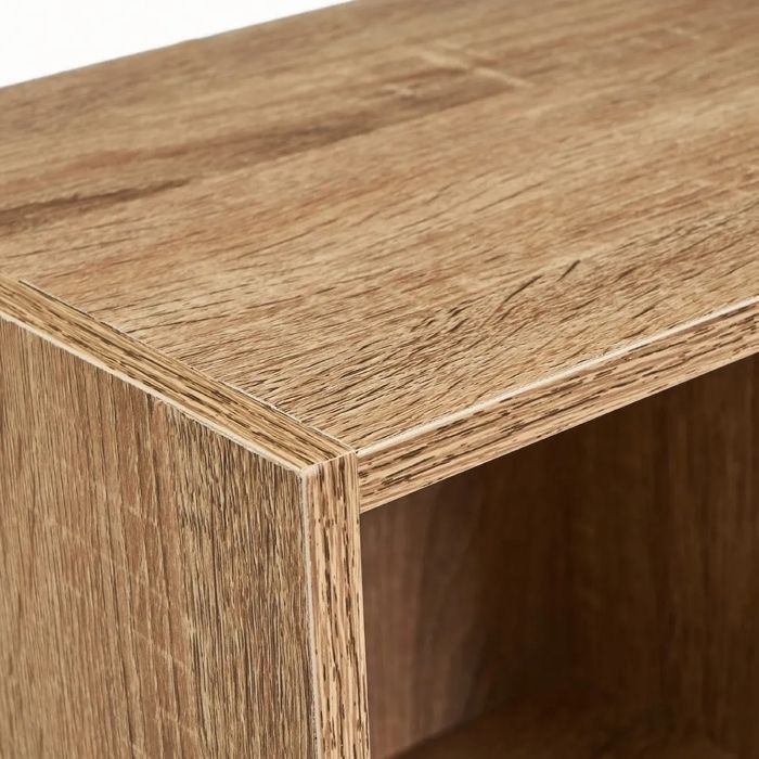 Estantería cúbica de 5 niveles, unidad de almacenamiento, efecto madera natural - Largo 30 x Ancho 24 x Alto 132 cm