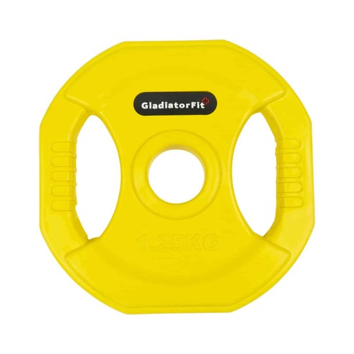  Gladiatorfit Pumpengewichtscheibe mit Gummibeschichtung und Griffen Ø 31 mm
