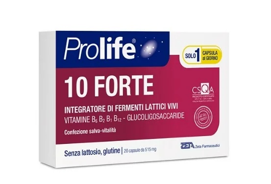PROLIFE Prolife 10 Forte 20 capsules Voedingssupplement met levende melkzuurfermenten