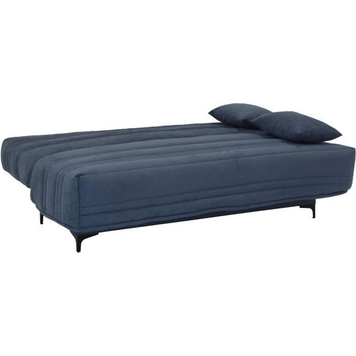 Sofá-cama KRISTEN de 3 lugares com mecanismo click-clack - Largura 199 cm - Colchão de 14 cm - Compartimento de armazenamento