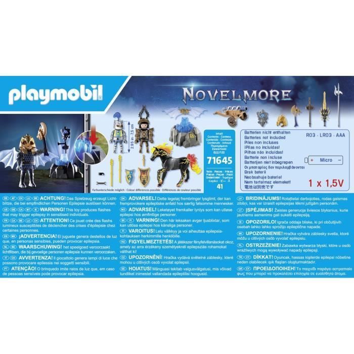 PLAYMOBIL 71645 Duello tra Cavalieri, Cavalieri di Novelmore, 41 pezzi, Età 4+
