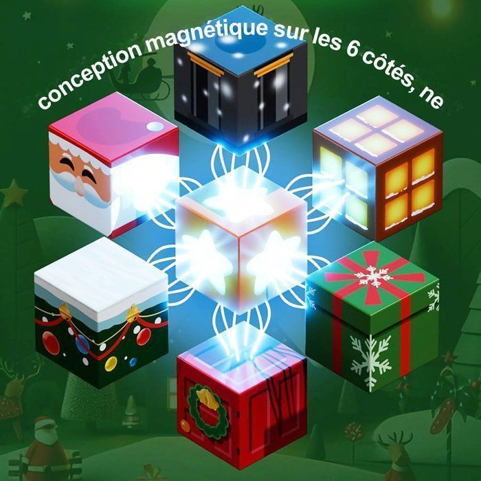 Blocs de construction magnétiques-150PCS,Constructions Enfant,2CM MagneticBlocks Cadeau Garçons et Filles dès 3+