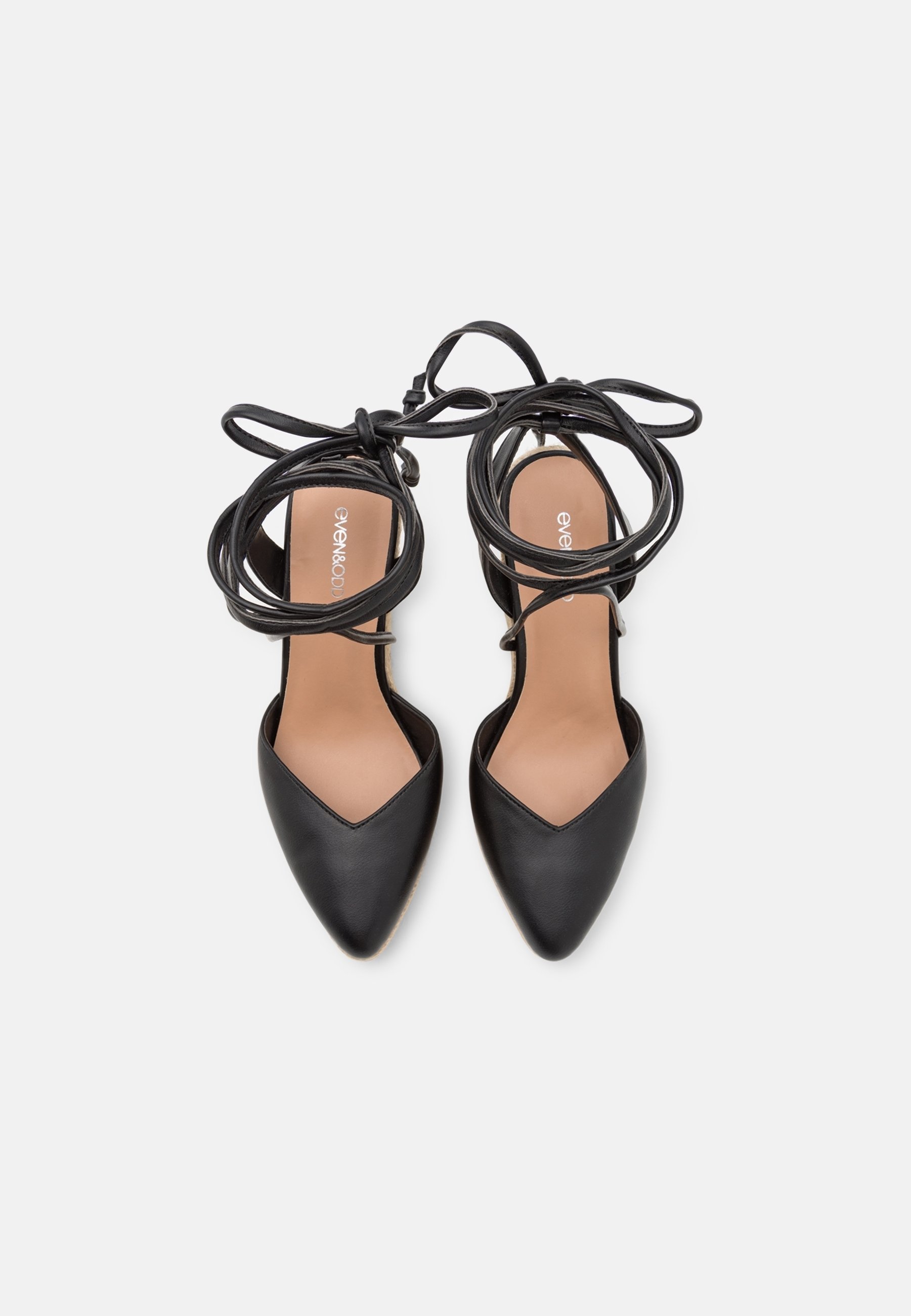 Even&Odd Sandalen mit hohem Absatz in breiter Passform – schwarz
