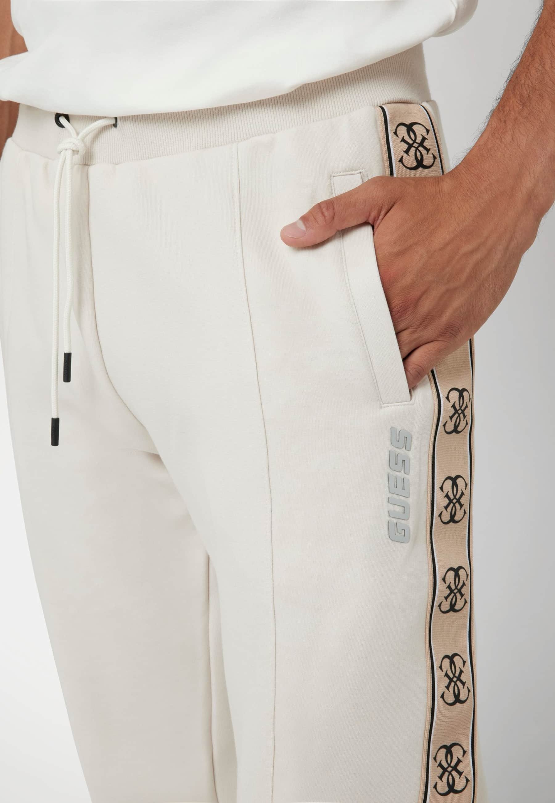 Guess joggingbroek met zijlogo - trainingsbroek - grijs