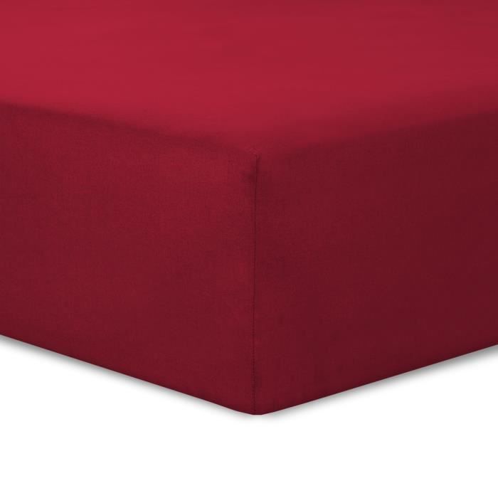 Vision - Lençol de Elástico Vermelho - 200x200cm - 100% Algodão