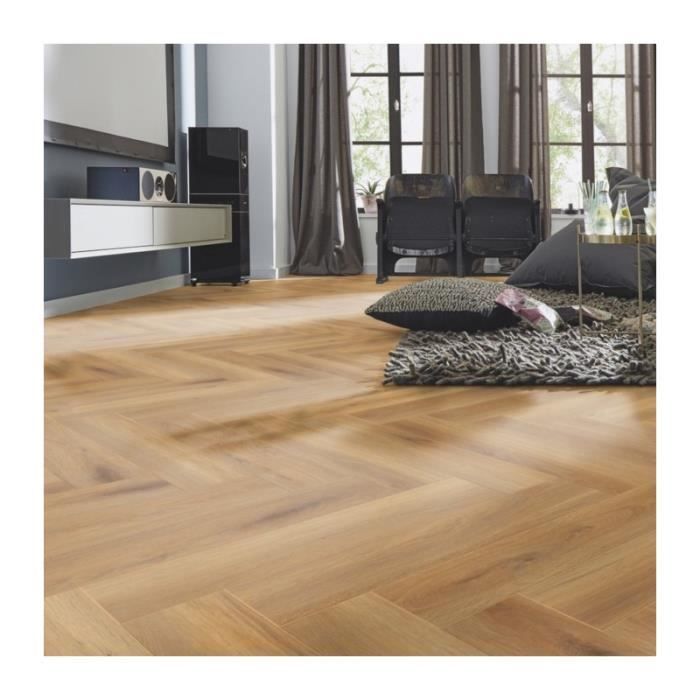 Parquet stratifié - KRONOTEX - Pisa Oak D3861 - 665 x 133 x 8 mm - 4 chanfreins - Compatible sol chauffant