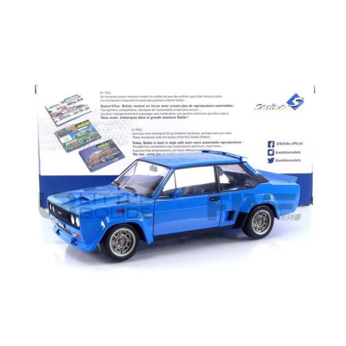 Miniature Car - SOLIDO - FIAT 131 Abarth - 1980 - Blue - 1/18