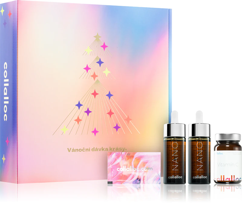 Collalloc kerstpakket met voedingssupplementen voor mooi haar, een gezonde huid en mooie nagels.