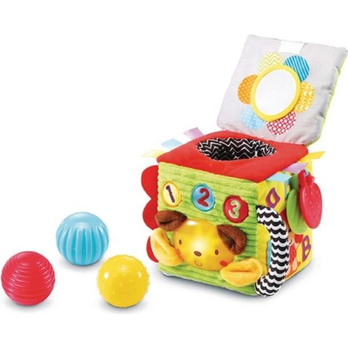 Juguete de desarrollo sensorial VTECH BABY - Cubo interactivo de tela suave - Unisex - A partir de 3 meses