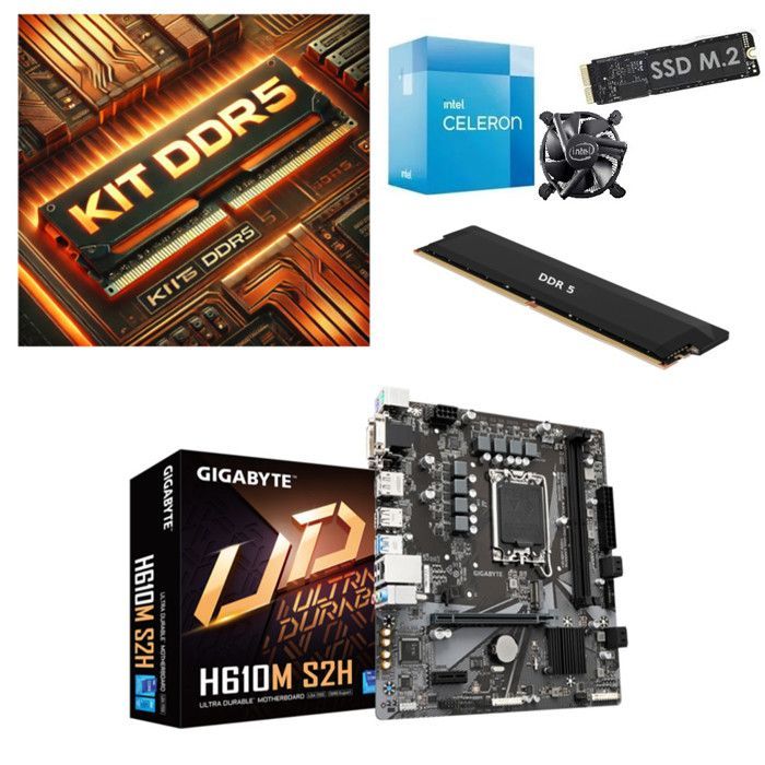DDR5-upgradekit - Intel Core i5 - 16 GB RAM - 2 TB NVMe SSD - Voorgemonteerd en getest