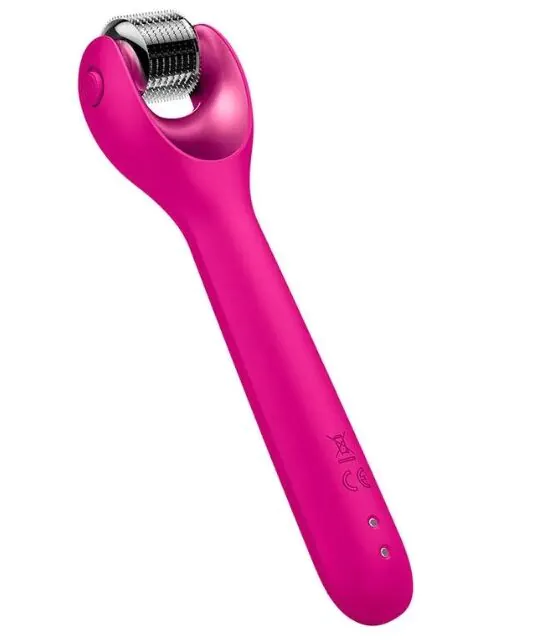 Geske MicroNeedle Face Roller 9in1 Roller do mezoterapii igłowej Magenta