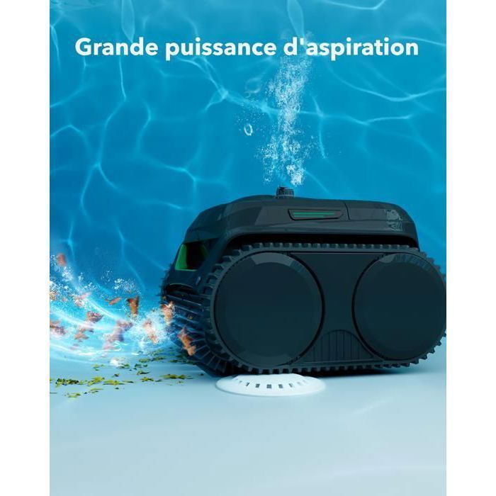 Robô para piscina sem fio Wybot C2 - Filtragem dupla ultrafina - Bateria de longa duração - Aplicativo para smartphone