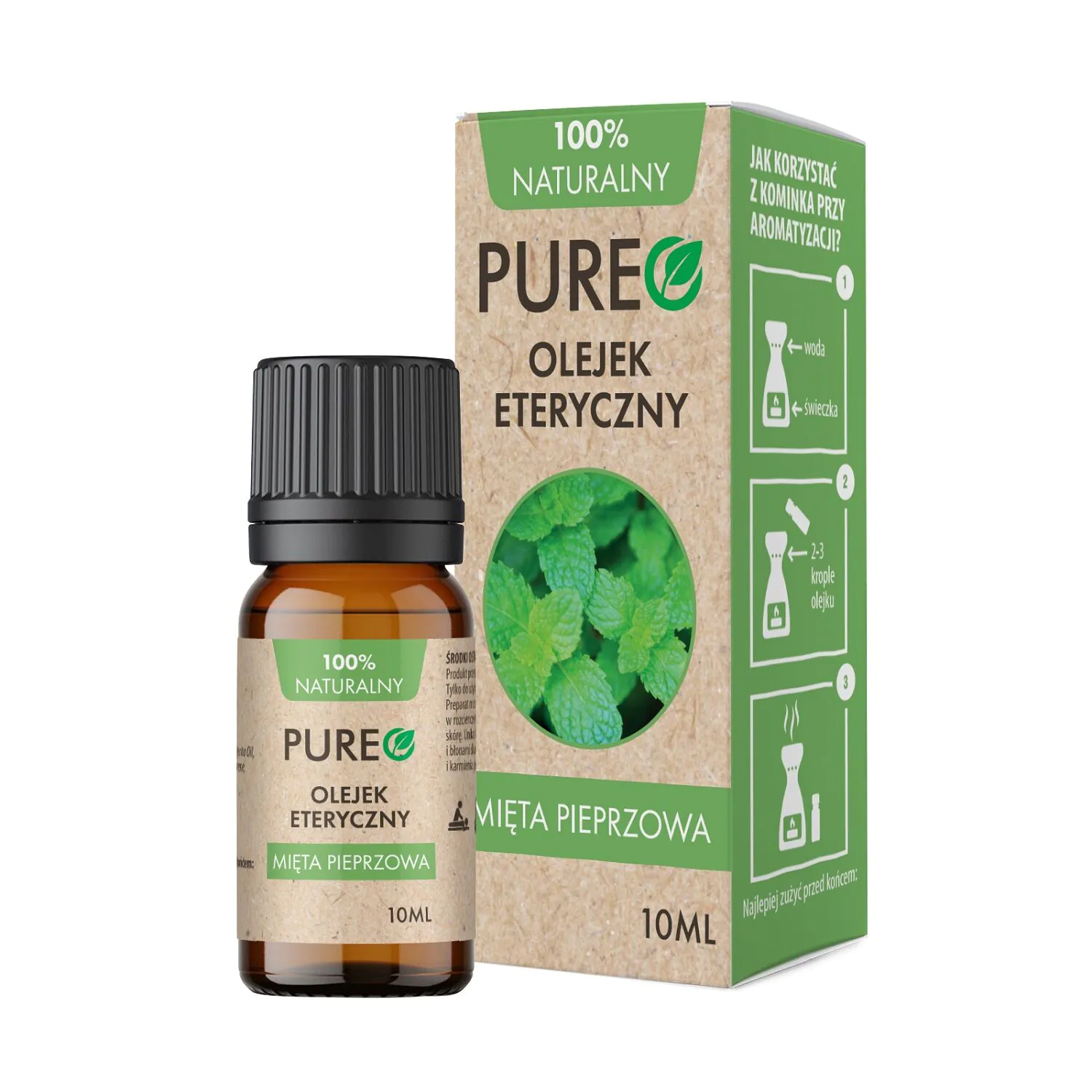 Pureo Naturalny olejek eteryczny Mięta pieprzowa