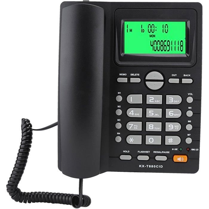 Teléfono fijo con contestador automático - FEBEST - Reducción de ruido - Identificador de llamadas - Marcación rápida
