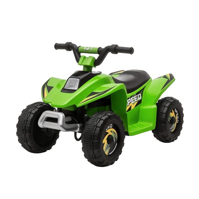 Electric quad bike for children - HOMCOM - 6V battery-powered vehicle with forward and reverse gears, suitable for ages 18-36 months - PP - 72x40x45.5cm - green