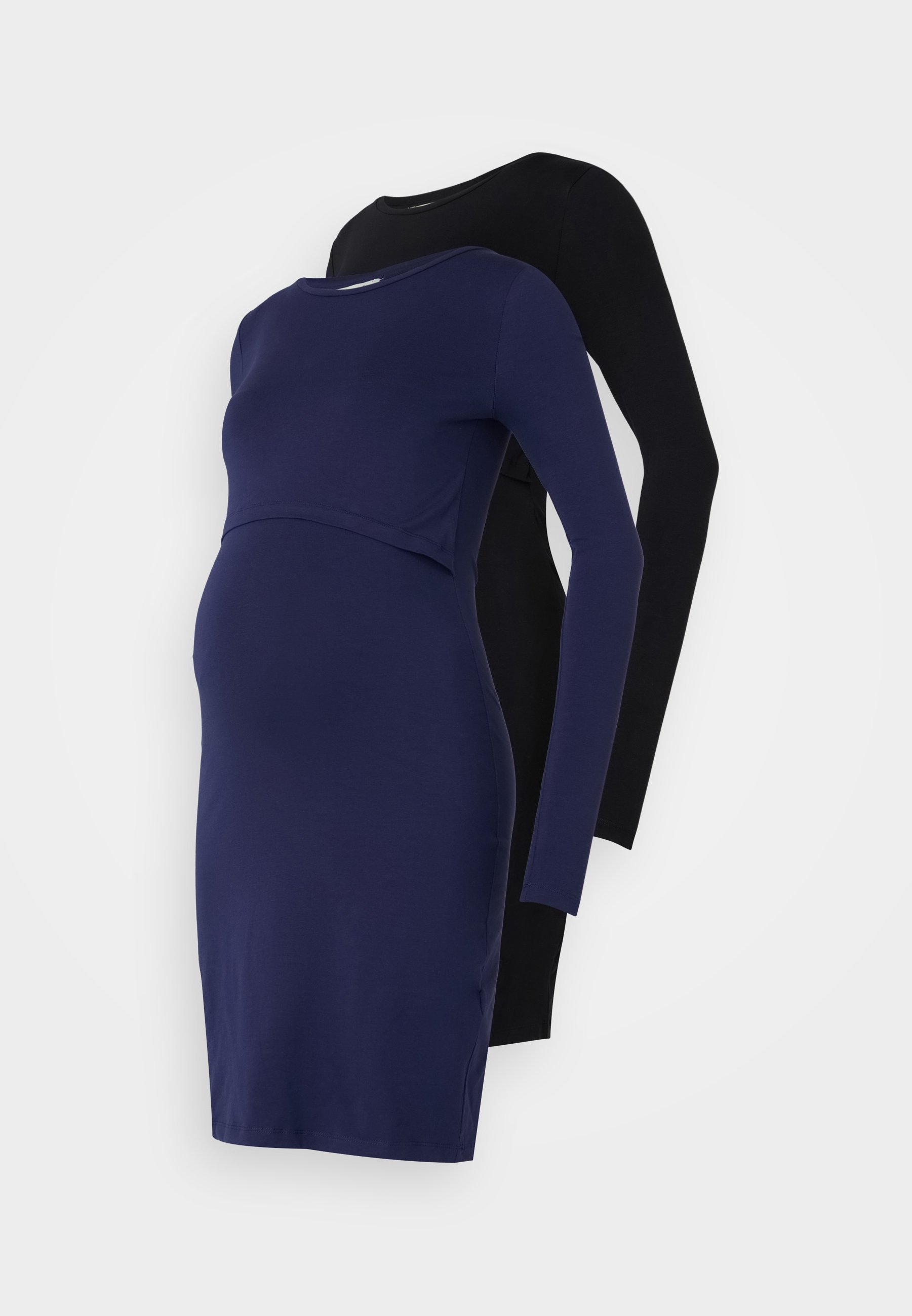 Anna Field MAMA PACK 2 - Robe en jersey - bleu foncé/noir