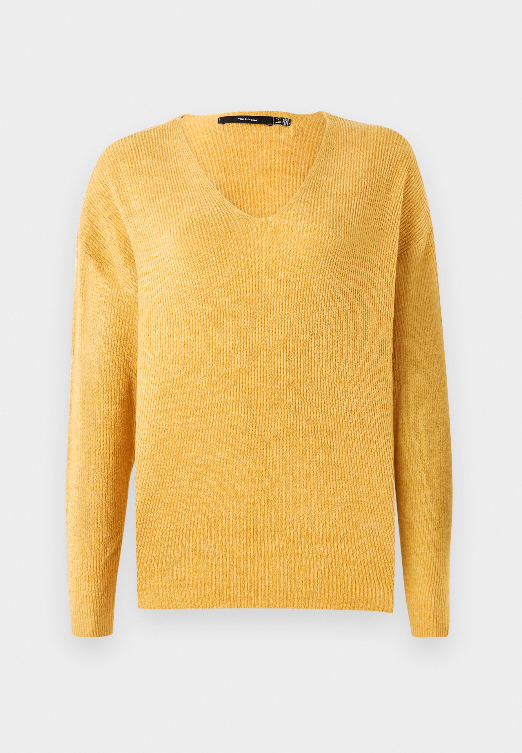 Vero Moda VMCREWLEFILE VNECK - Pullover - goldene Gewürz